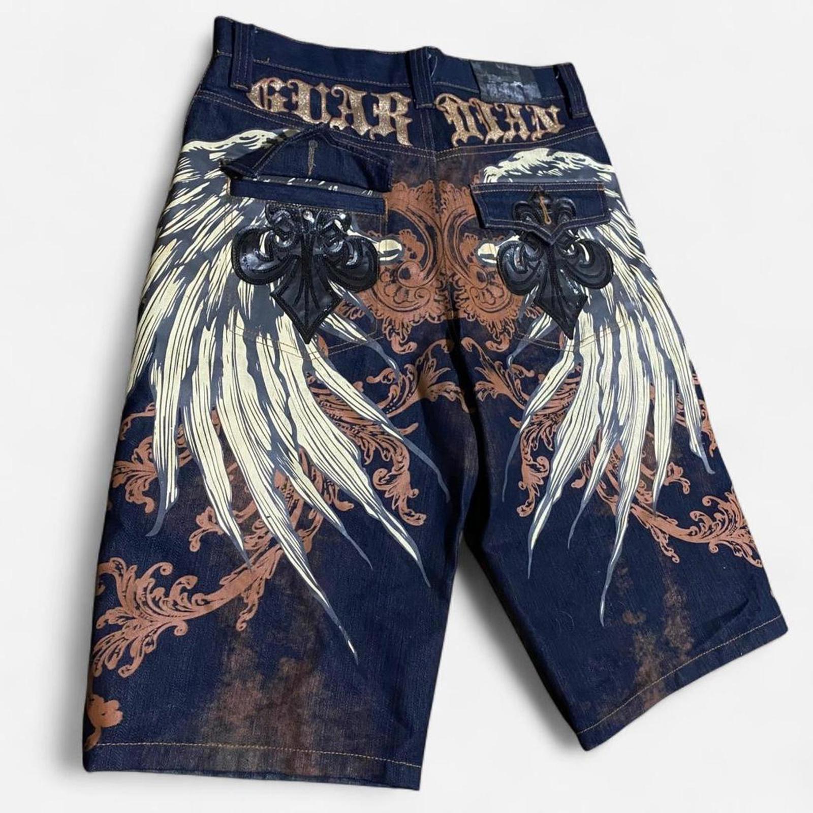 Y2k Vintage Raw Blue Jorts